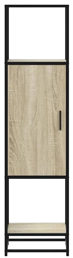 Highboard sonoma tölgy 35,5x35x139 cm gépelt fa és fém