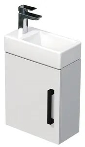 SAT Cube Way Fürdőszobaszekrény mosdóval 40x47,5x20 cm fehér fényes CUBE320401DCBL