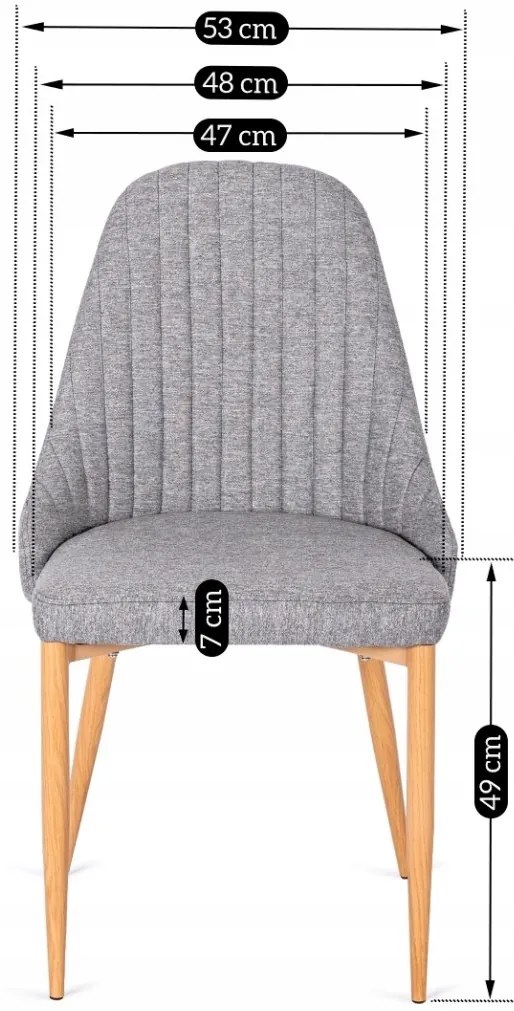 Krzesło TORINO Szare