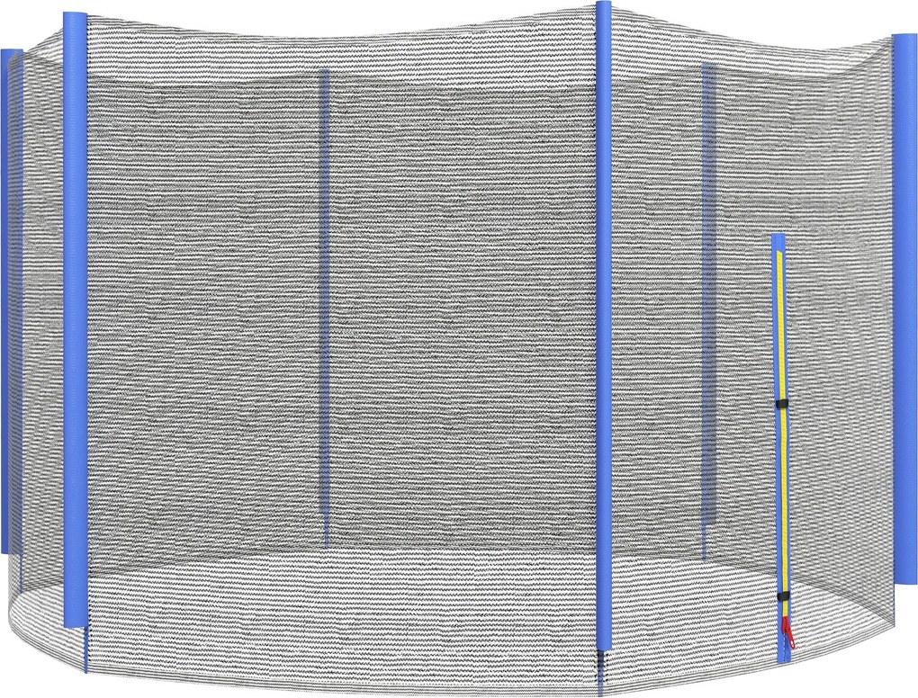 SPORTNOW Biztonsági Háló 305 cm Átmérőjű Kerek Trambulinhoz, Kültéri Védőháló 6 Egyenes Rúddal, Kék | Aosom