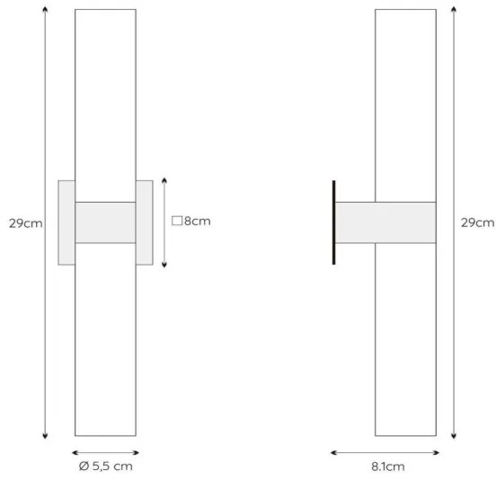 Lucide 04202/02/30 - Fürdőszobai fali lámpa JESSE 2xG9/33W/230V IP44