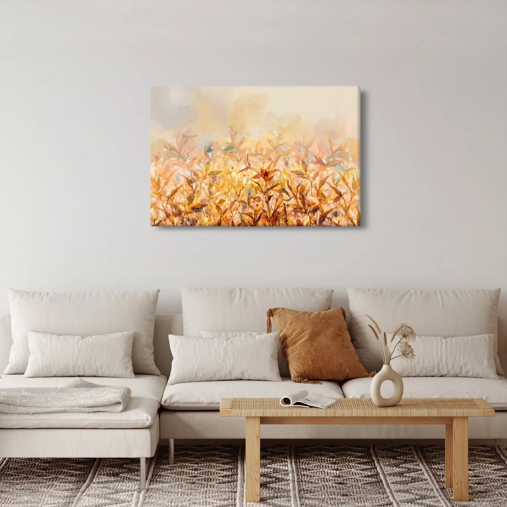 Kép - levelek az ősz színében, olajfestmény (90x60 cm)