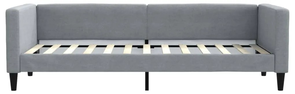 világosszürke kihúzható szövet heverő fiókokkal 80 x 200 cm