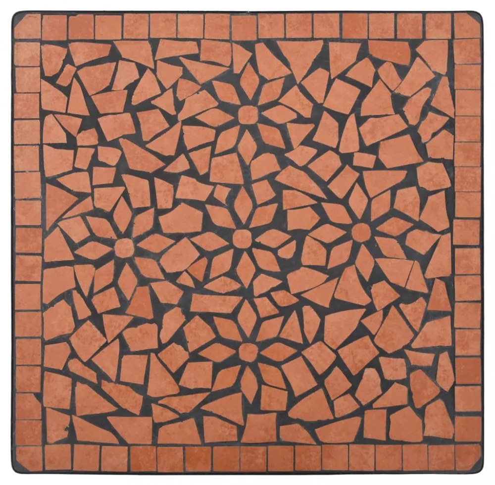 terrakotta mozaikos bisztróasztal 60 cm