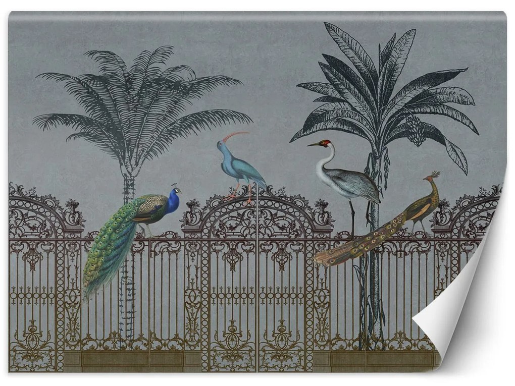 Gario Fotótapéta Madarak a kapu sötétben - Andrea Haase Anyag: Vlies, Méret: 350 x 245 cm