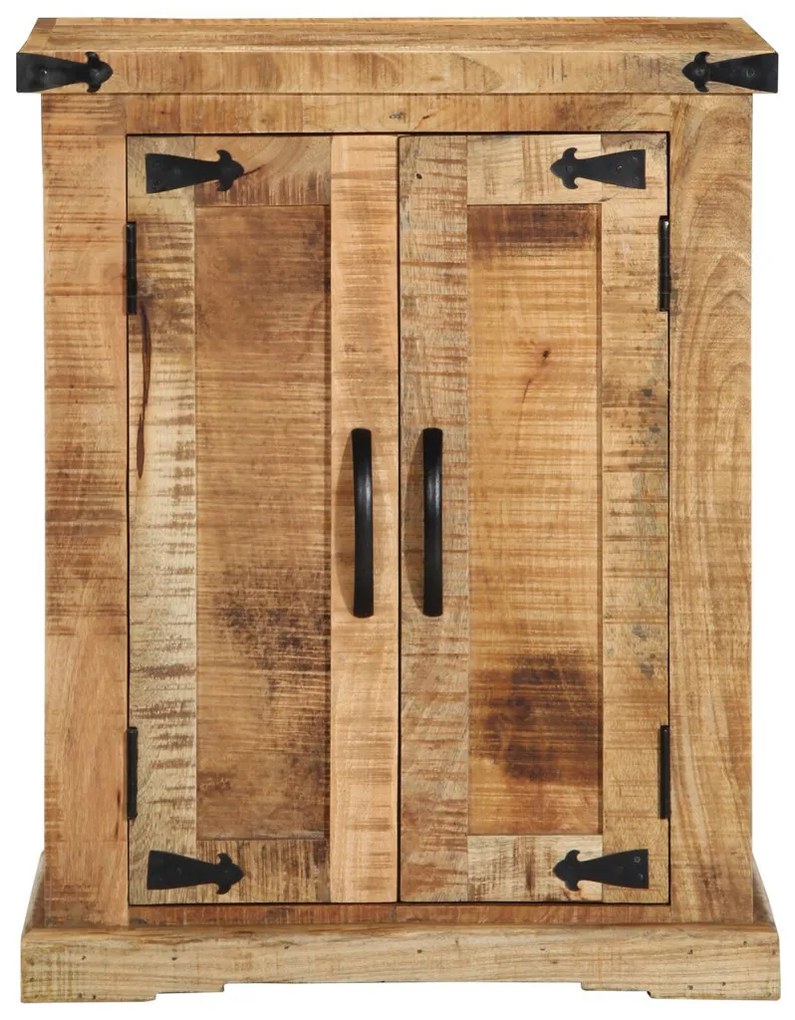 zsúrkocsi 55x35x70 cm Tömör fa Durva mangófából