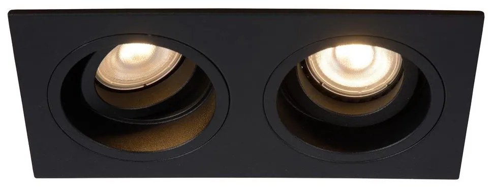 Lucide 22959/02/30 - Beépíthető lámpa EMBED 2xGU10/50W/230V fekete