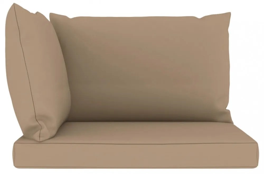 3 db tópszínű szövet raklapkanapé-párna