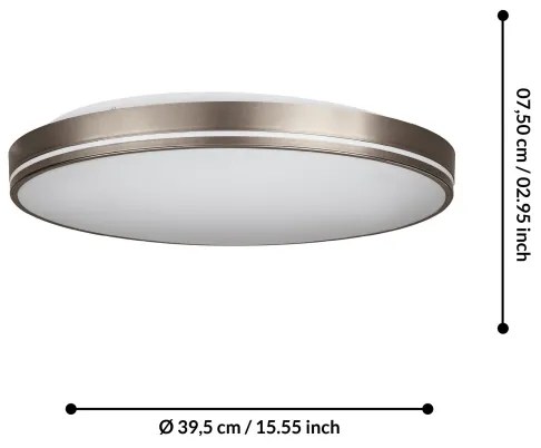 Eglo 75707 - LED Dimmelhető mennyezeti lámpa LED/22W/230V 3000-6500K + távirányító