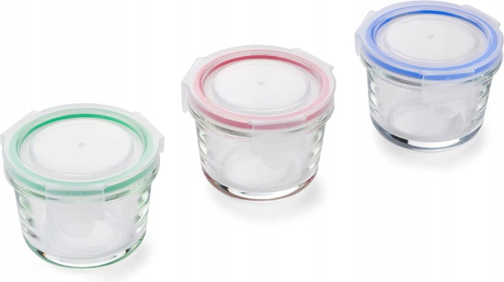 Pesto üvegtégely szett 3 x 120 ml, légmentesen záródó