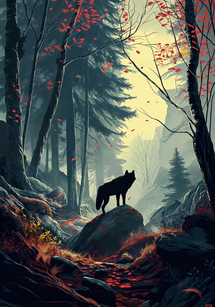 Poszter 70x100cm Erdei visszhangok