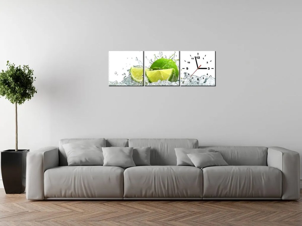 Gario Órás falikép Zöld lime - 3 részes Méret: 90 x 70 cm
