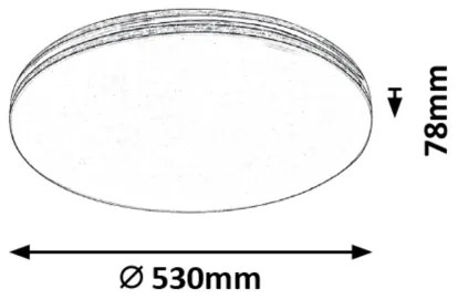 Rabalux 3411 - OSCAR mennyezeti LED lámpa 36W/230V, kerek