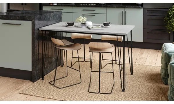 HALIJA étkezőasztal, szürke beton kivitelben