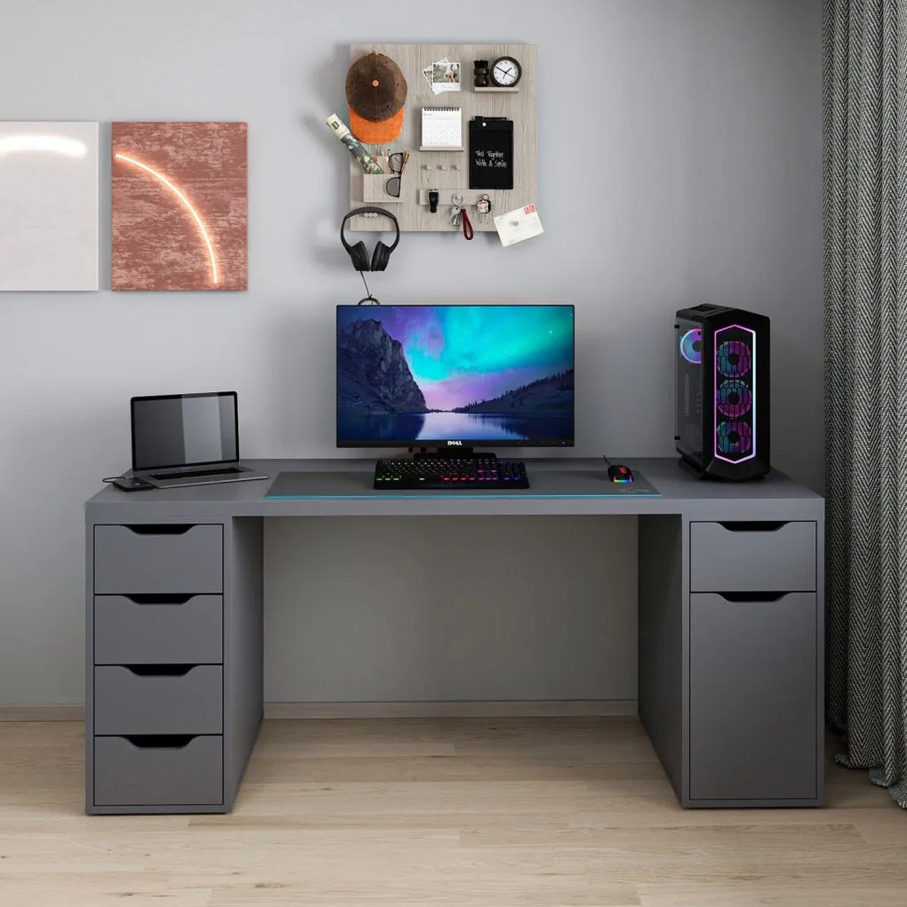 Alen 180cm 5 Drawer Cabinet - Anthracite