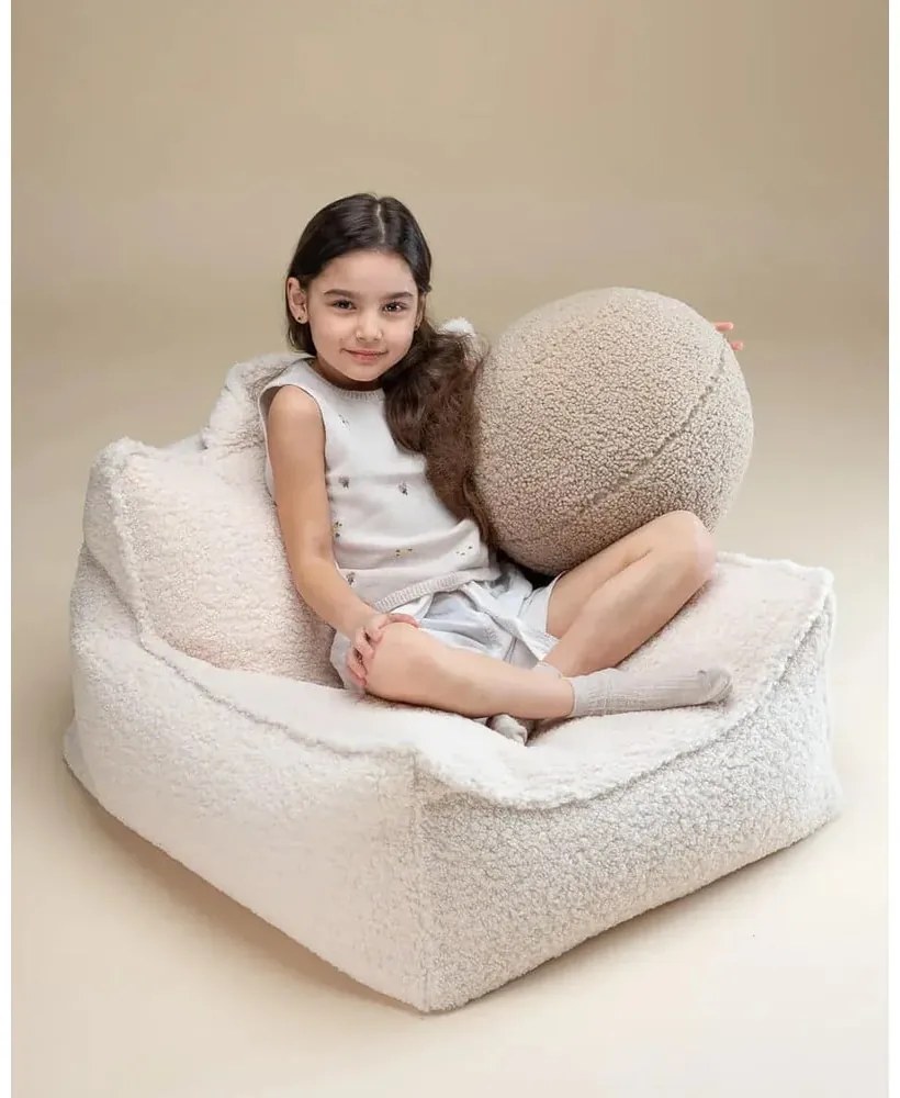 Világosbarna buklé párna gyerek kanapéhoz Ball – Wigiwama