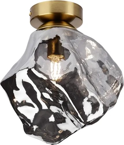 Mennyezeti lámpa CRISTAL 1xE14/15W/230V sárgaréz/füstös fekete