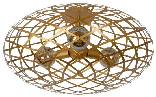 Lucide 21117/65/02 - Mennyezeti lámpa WOLFRAM 3xE27/60W/230V arany