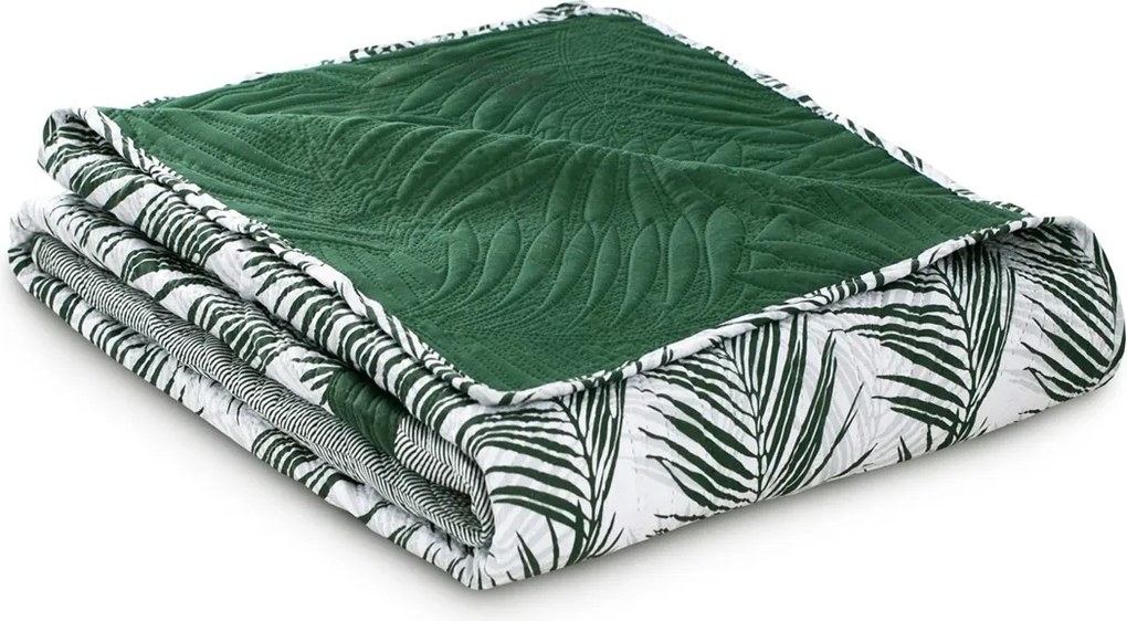 Megfordítható, steppelt ágytakaró, Bonaire, 220x240 cm, trópusi mintás, 140624-378