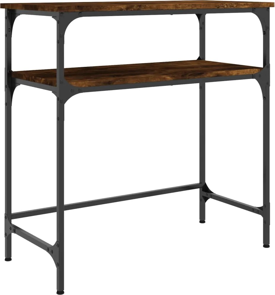 vidaXL füstös tölgy színű szerelt fa tálalóasztal 75x35,5x75 cm
