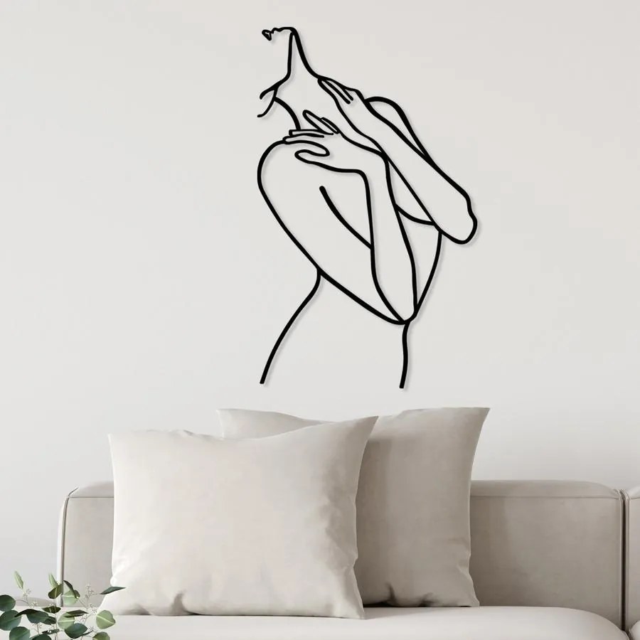 Fém fali dekoráció, Woman Lines