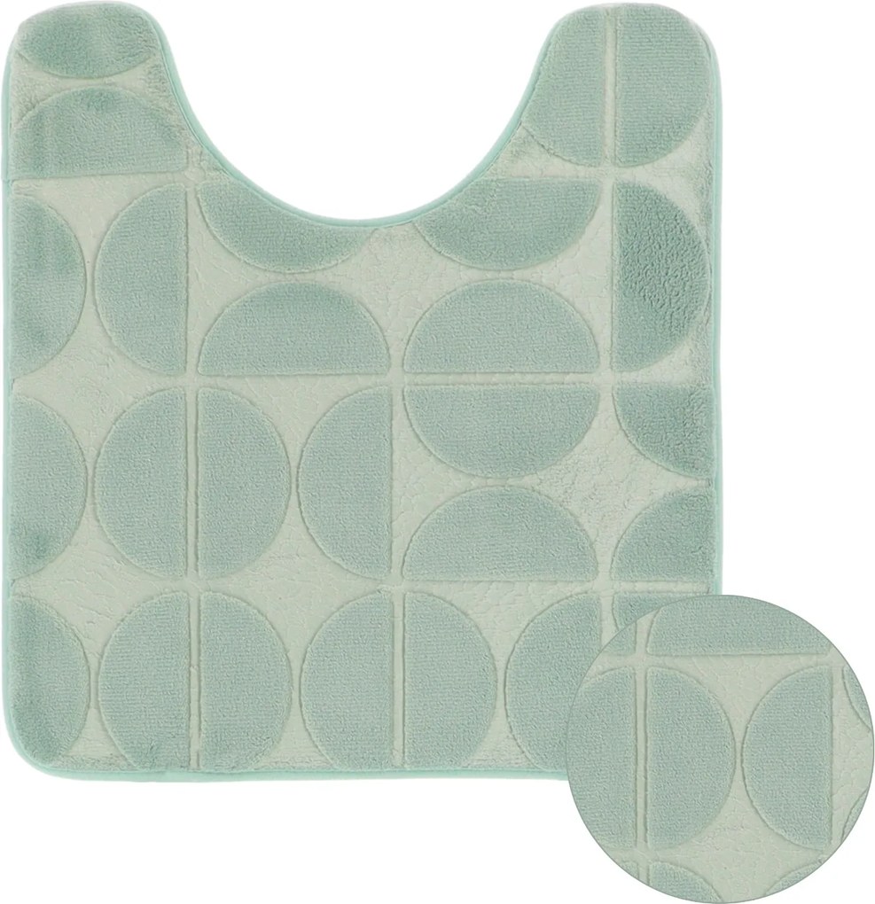 Fürdőszobaszőnyeg Wc-szőnyeg 45x50 cm mikroszálas Puha Alátét zöld