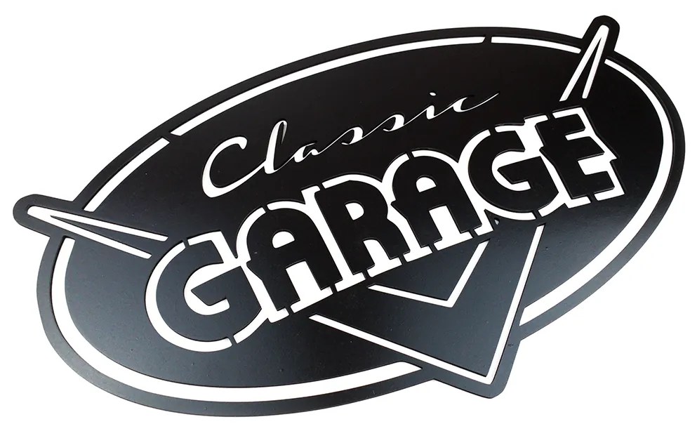 Vidám Fal Fából készült fali dekoráció Classic garage fekete