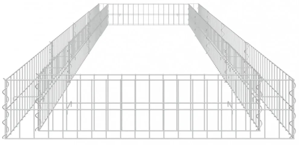 horganyzott acél gabion magaságyás 400 x 100 x 20 cm
