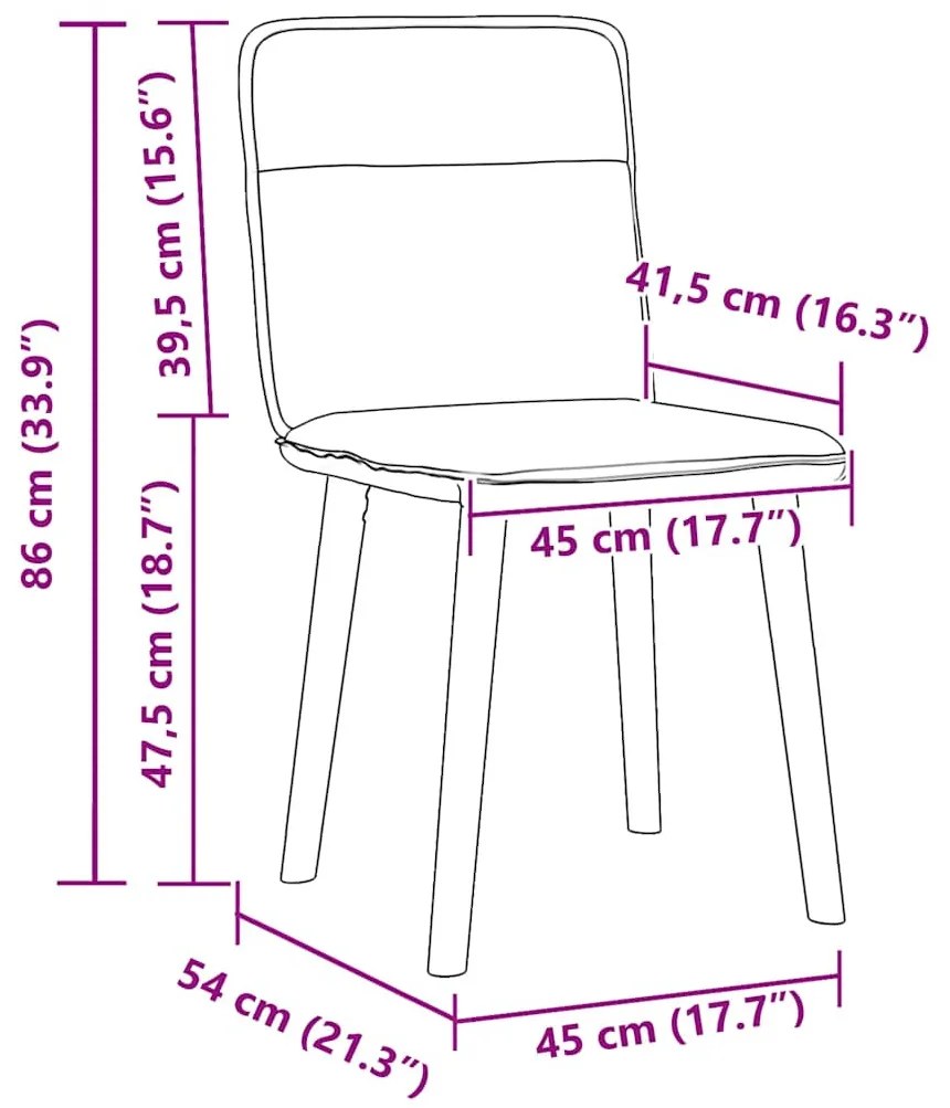 étkezőszékek 4 db Felhőszürke szövet