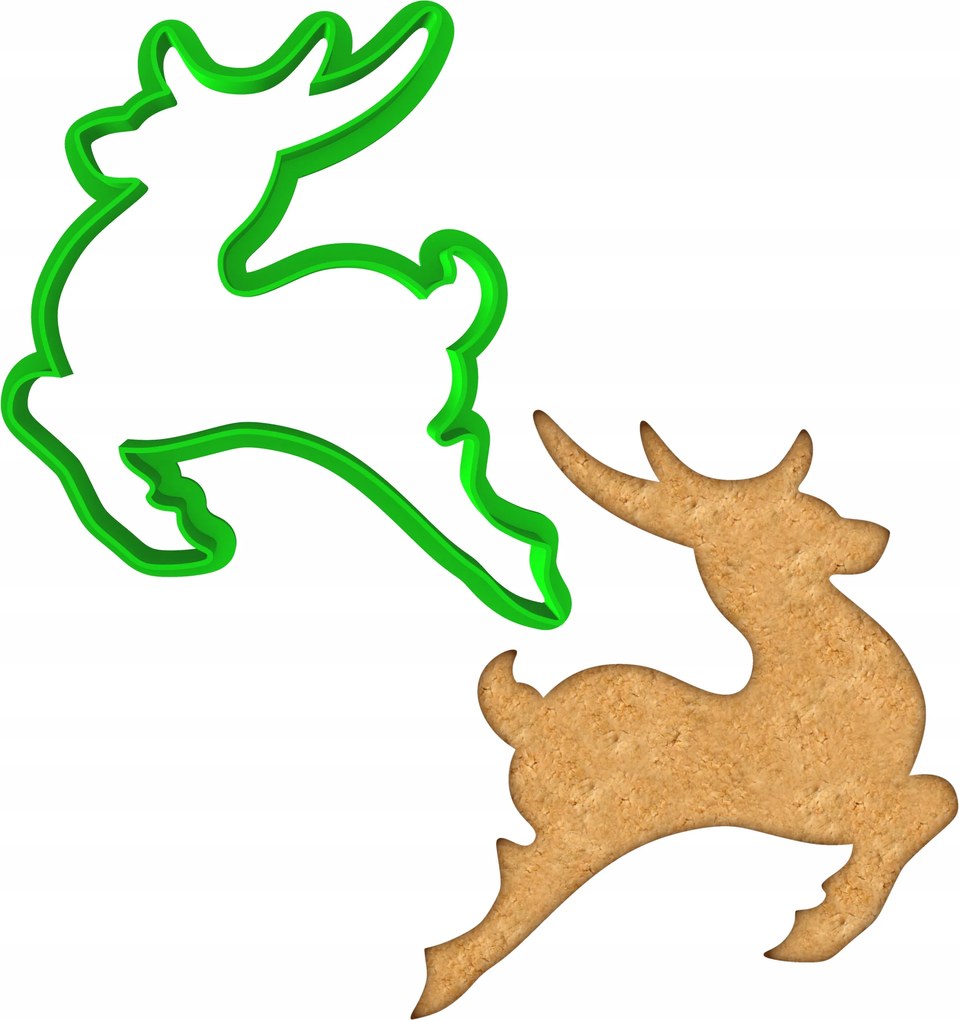 Karácsonyi Forma Mézeskalács lyukasztó Karácsony Rénszarvas 9cm