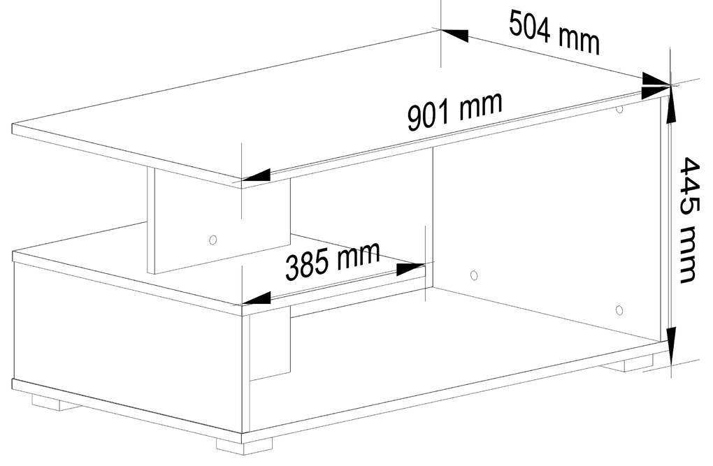Dohányzóasztal Palak (wenge). 1068642
