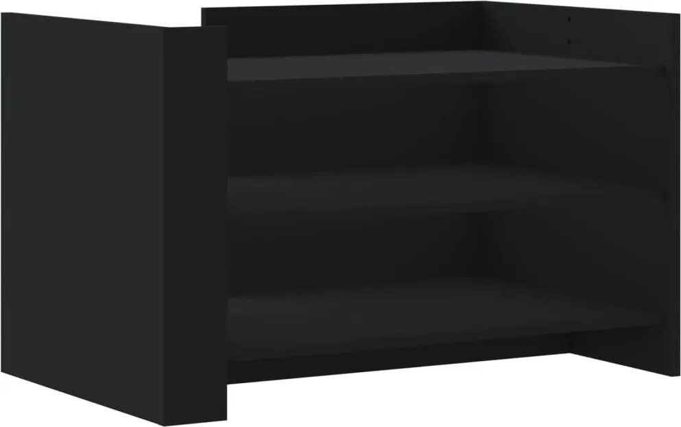 vidaXL fekete szerelt fa dohányzóasztal 80 x 50 x 50 cm
