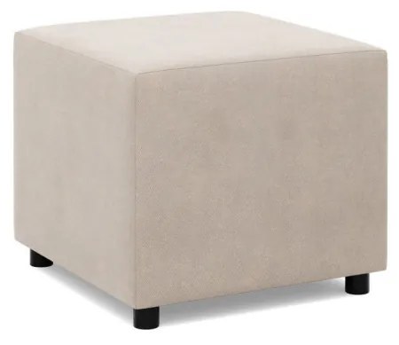 Zeus puff, bársony, 50x50, bézs