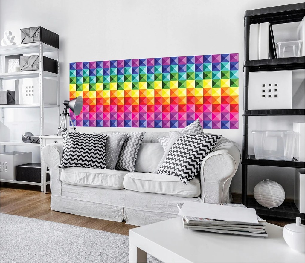 Fotótapéta Geometrikus figurák absztrakt rombusz 250x104 nappali +ragasztó