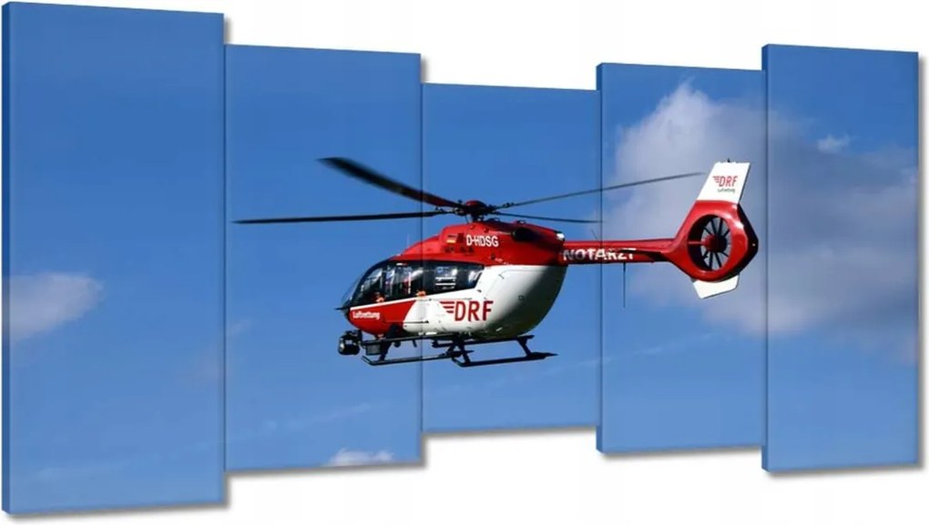 Vászonkép 150x80 Piros-fehér Helikopter