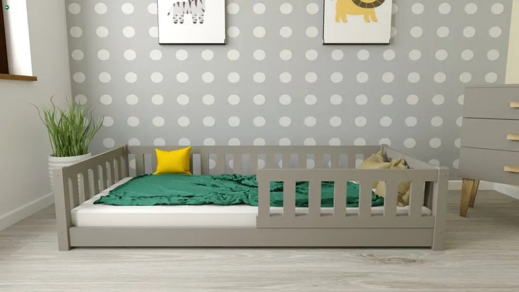 Lulu gyerekágy 80x160 szürke + ajándék ágyrács