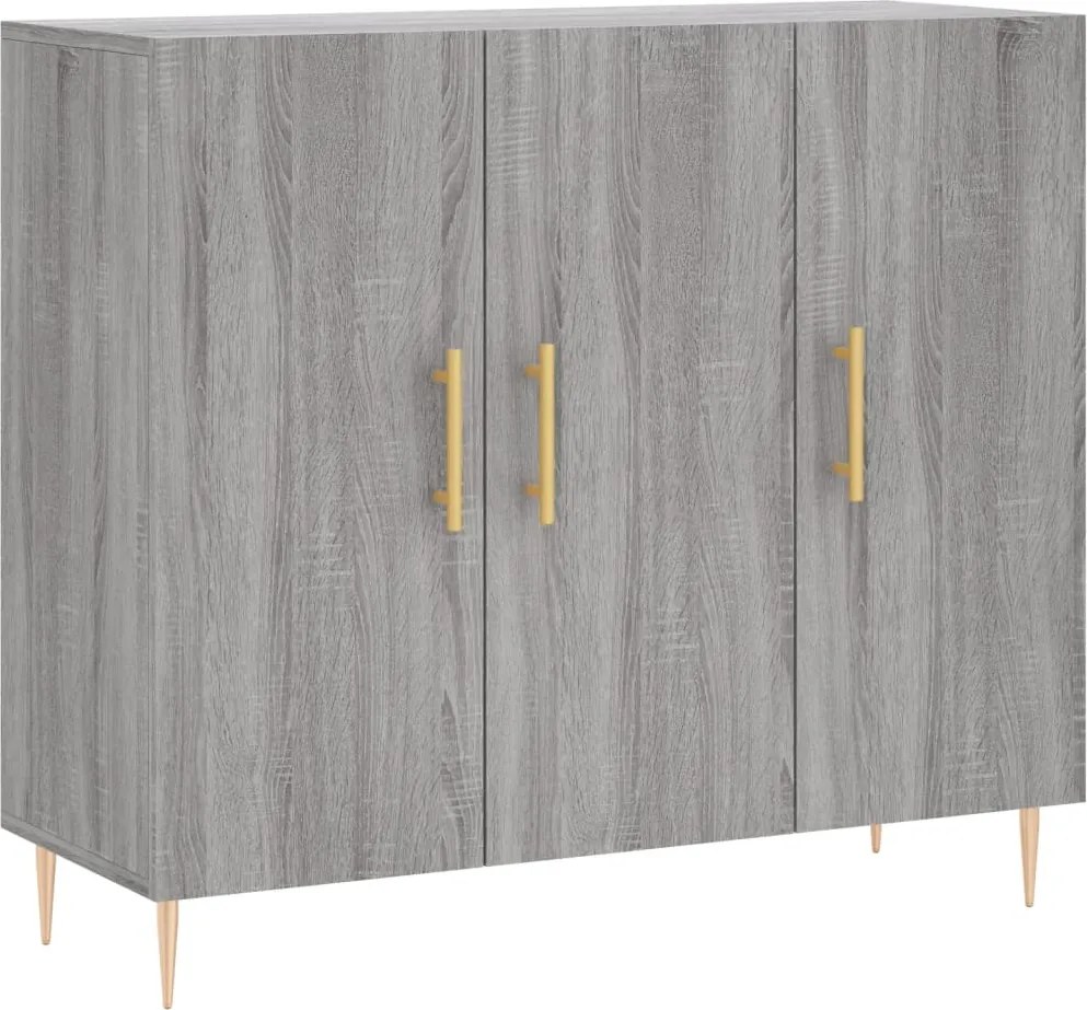 vidaXL szürke sonoma színű szerelt fa tálalószekrény 90 x 34 x 80 cm