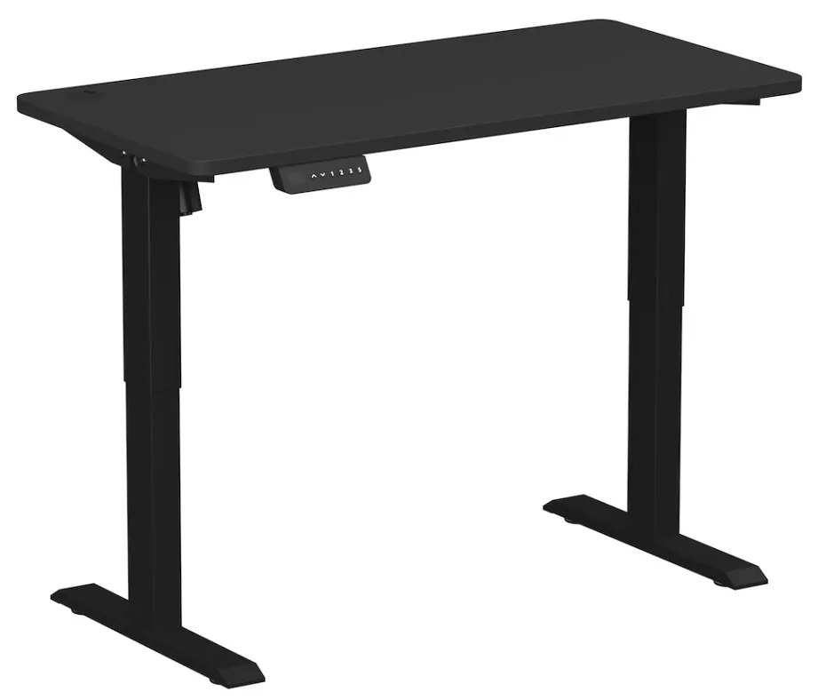 Elektromosan állítható magasságú íróasztal iskolakezdéshez, ülő-/állómunkához 120x60cm fekete LVN System Control