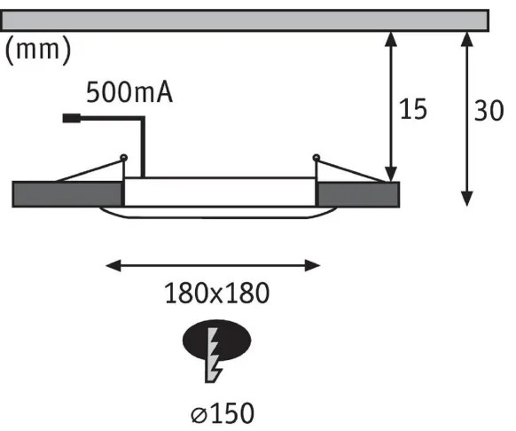 Paulmann 92802 - LED/9W IP65 Fürdőszobai beépíthető lámpa WARM DIM 230V