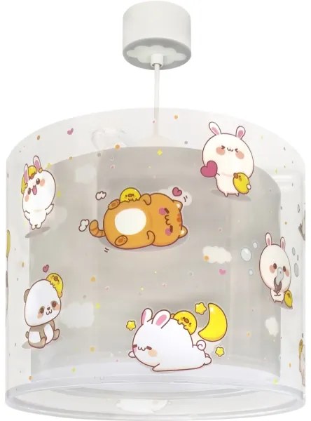 Dalber 41762E - Gyerek csillár KAWAII FRIENDS 1xE27/15W/230V szürke