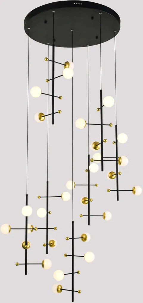 ITALUX PND-43883-28 GELMOND Modern Led Függesztett Lámpa Fehér, Fekete, Arany LED IP20