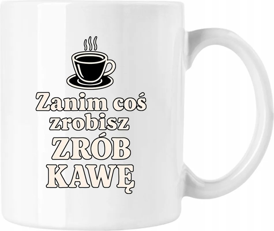 Bögre Első Kávé Aztán Élet Fehér 330ml