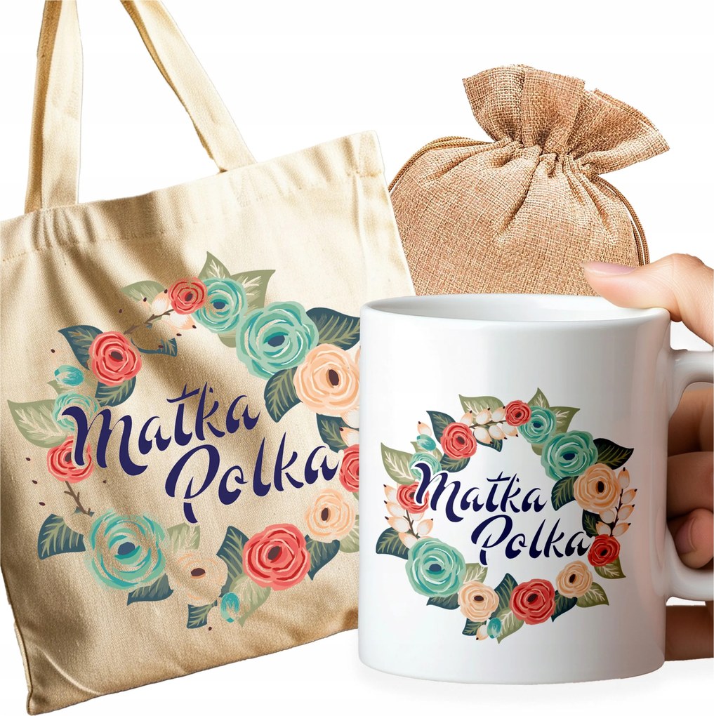 Táska Bögre Anya Polka Ajándék Anya Ajándék Anyák Napja Bolt