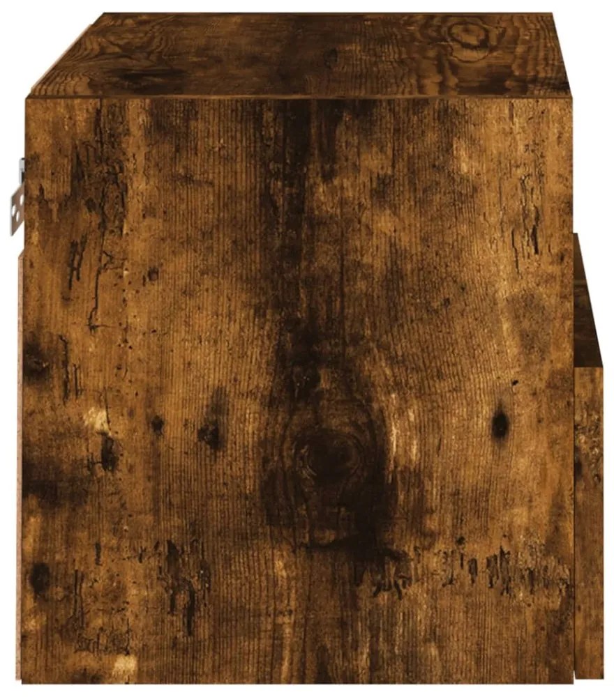 2 db füstös tölgy színű szerelt fa fali TV-szekrény 40x30x30 cm