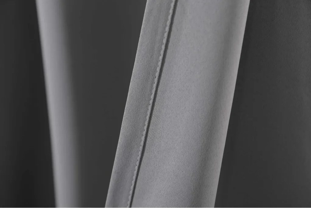 Világosszürke OXFORD függöny 140x270 cm Felfüggesztés: Hullámos sínszalag