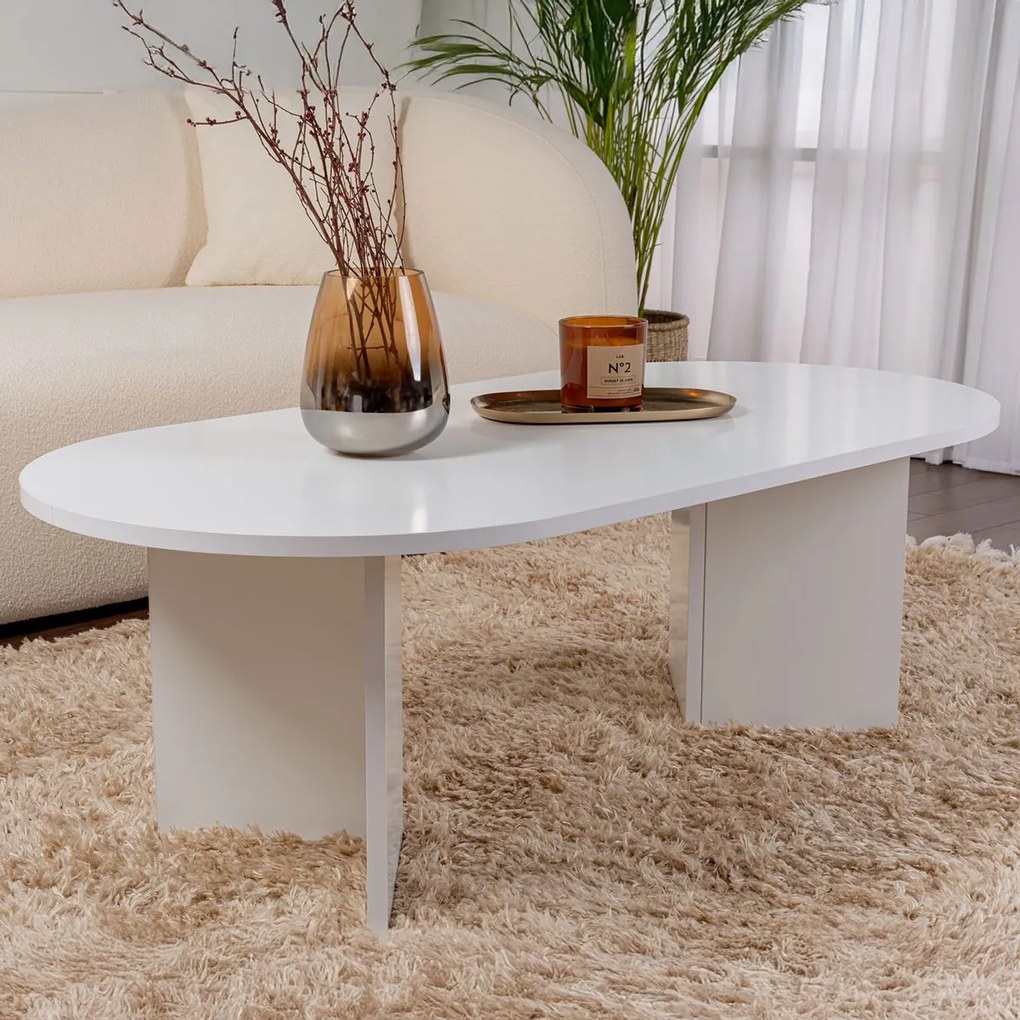 Dohányzóasztal Sable White