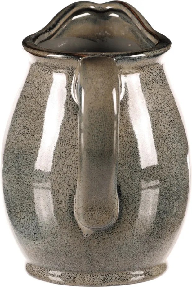 Kerámia váza kancsó formájú, kicsi, szürke