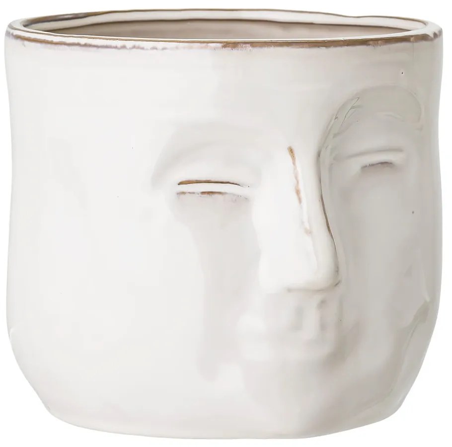 Ignacia fehér terrakotta virágcserép, magasság 15,5 cm - Bloomingville