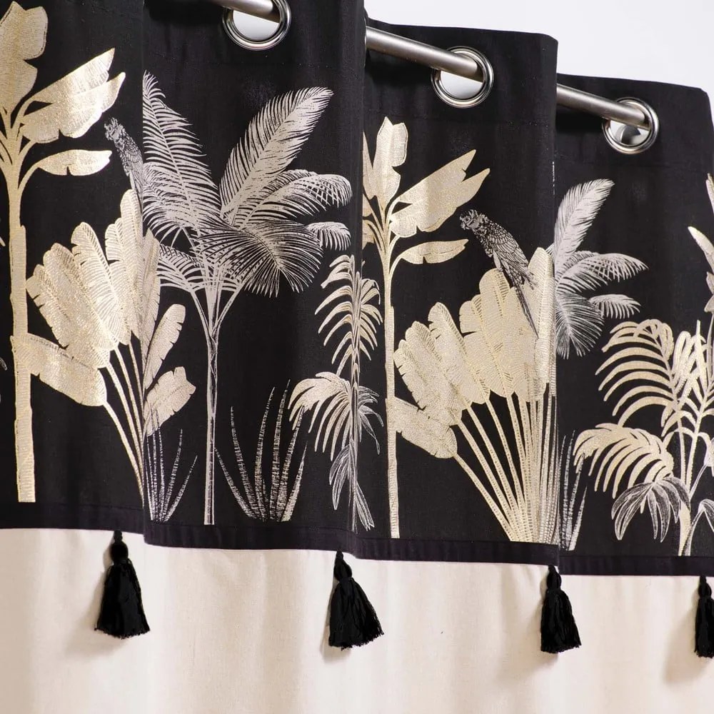 Fekete-bézs függöny 140x240 cm Karaba – douceur d'intérieur