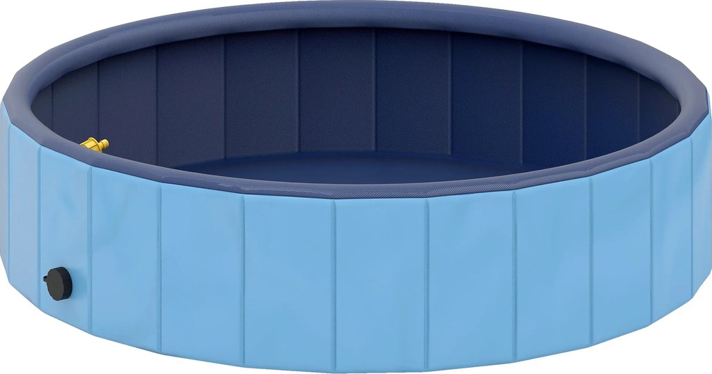 PawHut Összecsukható Kutyasapka Sprinklerrel, Hordozható Kiskedvenc Fürdő Nagy Kutyák Számára, PVC Csúszásmentes, Kopásálló, Benti és Kinti Használatr